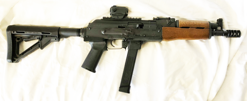 Shoot a Draco NAK9 AK-47 variant in 9mm Machine Gun.